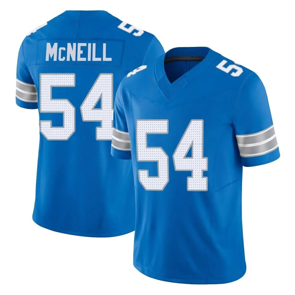 D.Lions #54 Alim McNeill Player Blue Limited Vapor F.U.S.E. Alternate Home Game Jdoa Stitched Jerseys