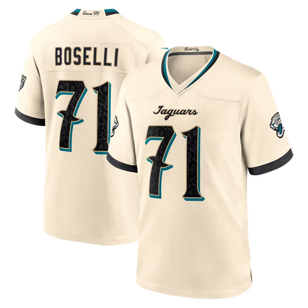 J.Jaguars #71 Tony Boselli?Player Natural 2026 Rivalries Collection Game Jdoa Stitched Jerseys