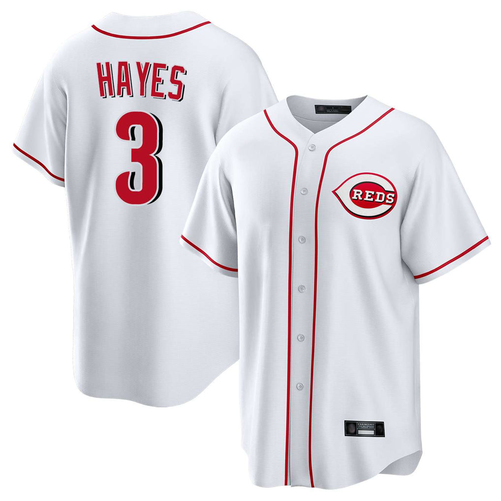 C.Reds #3 Ke'Bryan Hayes Player White Game Home Jdoa Stitched Jerseys