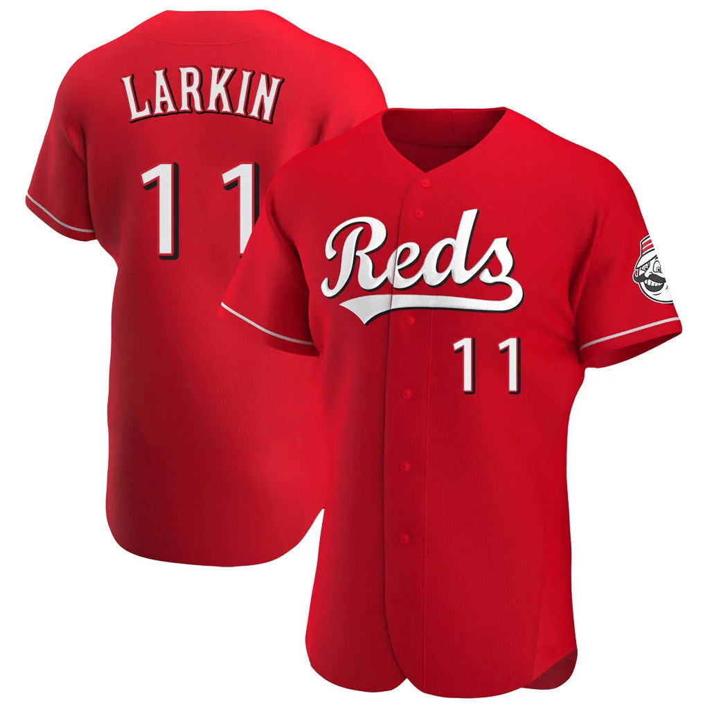 C.Reds #11 Barry Larkin Player Red Limited Elite Home Jdoa Stitched Jerseys
