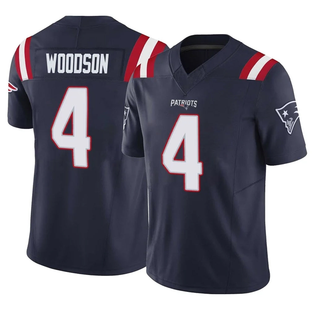 NE.Patriots #4 Craig Woodson Player Navy Limited Vapor F.U.S.E. Home Game Jdoa Stitched Jerseys