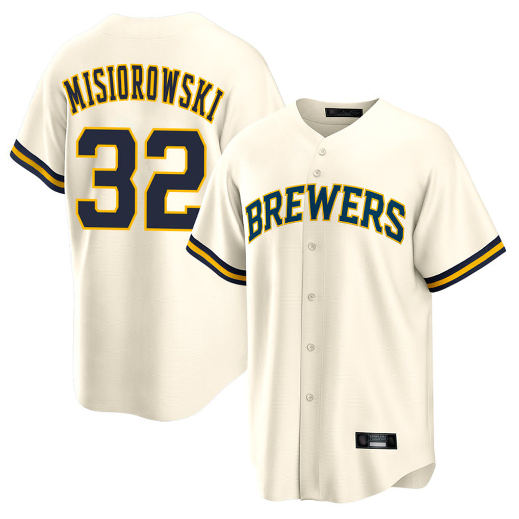 M.Brewers #32 Jacob Misiorowski Player Cream Home Game Jdoa Stitched Jerseys