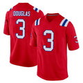 NE.Patriots #3 DeMario Douglas Player Red Home Game Jdoa Stitched Jerseys
