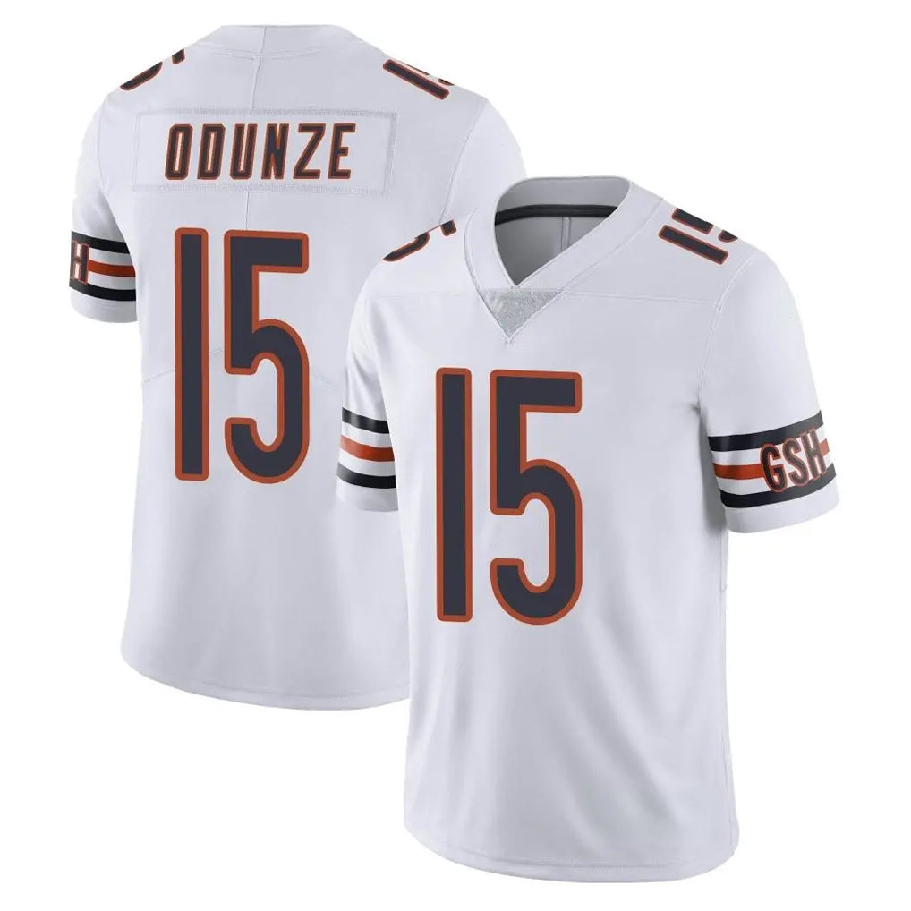 C.Bears #15 Rome Odunze Player White Vapor Untouchable Limited Home Game Jdoa Stitched Jerseys