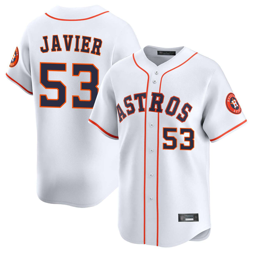 H.Astros #53 Cristian Javier Player White Home Limited Jdoa Stitched Jerseys