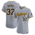 P.Pirates #32 Henry Davis Player Gray Road Home Limited Elite Jdoa Stitched Jerseys