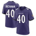 B.Ravens #40 Teddye Buchanan Player Purple Limited Home Game Jdoa Stitched Jerseys
