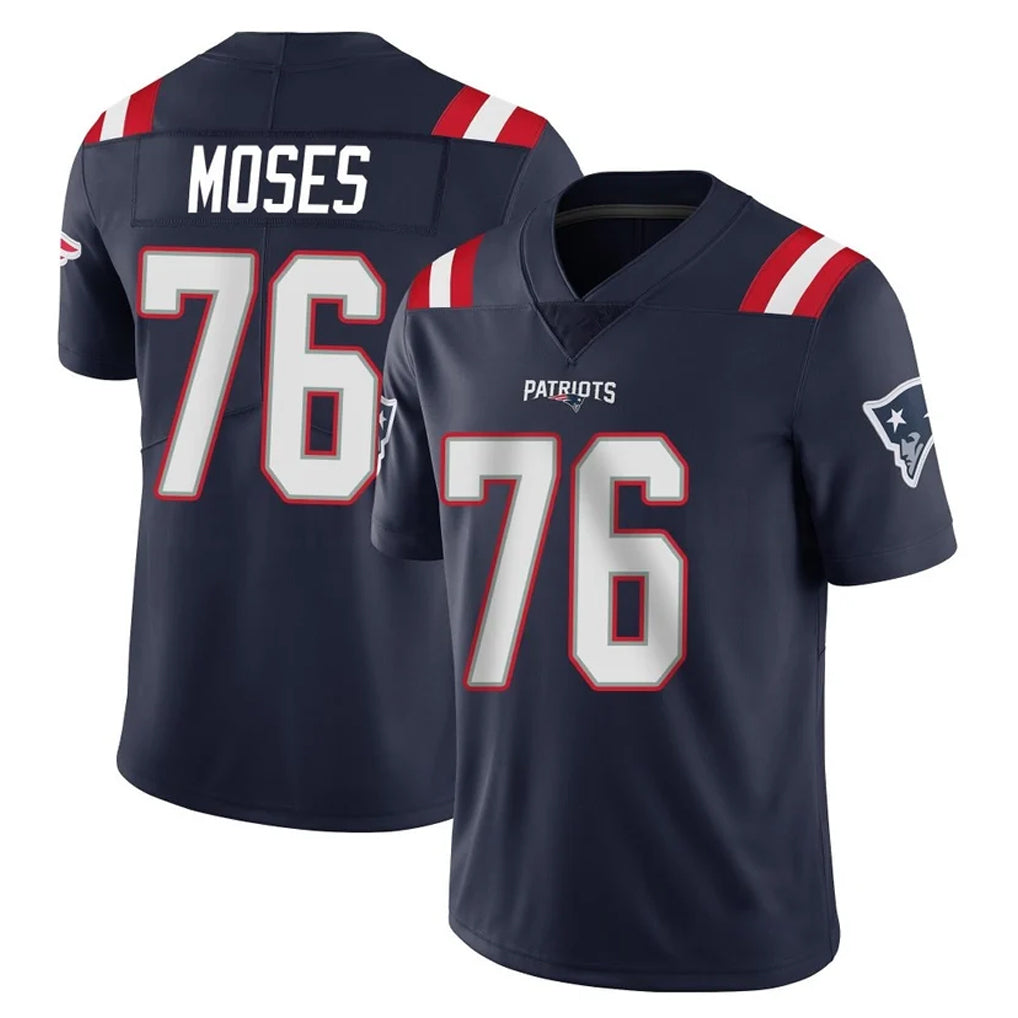 NE.Patriots #76 Morgan Moses Player Navy Vapor Untouchable Home Game Jdoa Stitched Jerseys