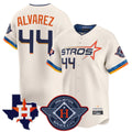 H.Astros #44 Yordan Alvarez Player Cream City Connect Texas Patch Vapor Premier Limited Home Jdoa Stitched Jerseys