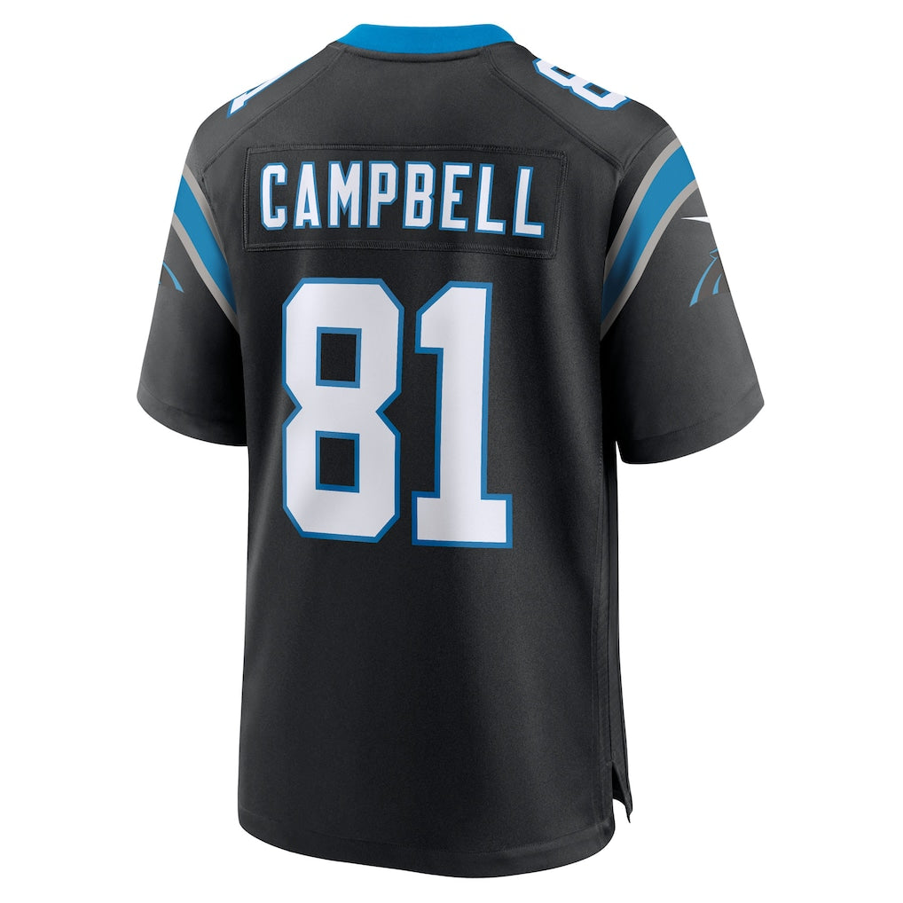 Jdoa C.Panthers #81 Dalevon Campbell Black Team Game Jersey