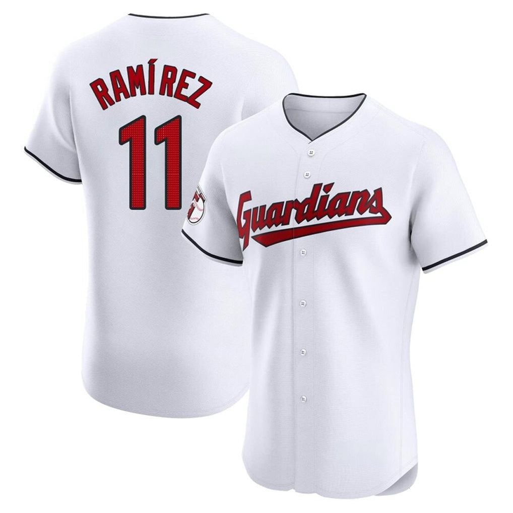 C.Guardians #11 Jose Ramirez Player White Limited Elite Home Jdoa Stitched Jerseys