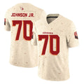A.Cardinals #70 Paris Johnson Jr. Player Cream Rivalries Collection Vapor Limited Home Game Jdoa Stitched Jerseys