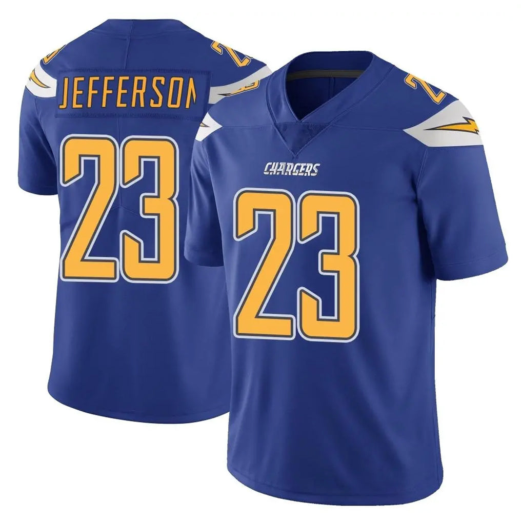 LA.Chargers #23 Tony Jefferson Player Royal Limited Color Rush Vapor Untouchable Home Game Stitched Jerseys