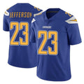 LA.Chargers #23 Tony Jefferson Player Royal Limited Color Rush Vapor Untouchable Home Game Stitched Jerseys