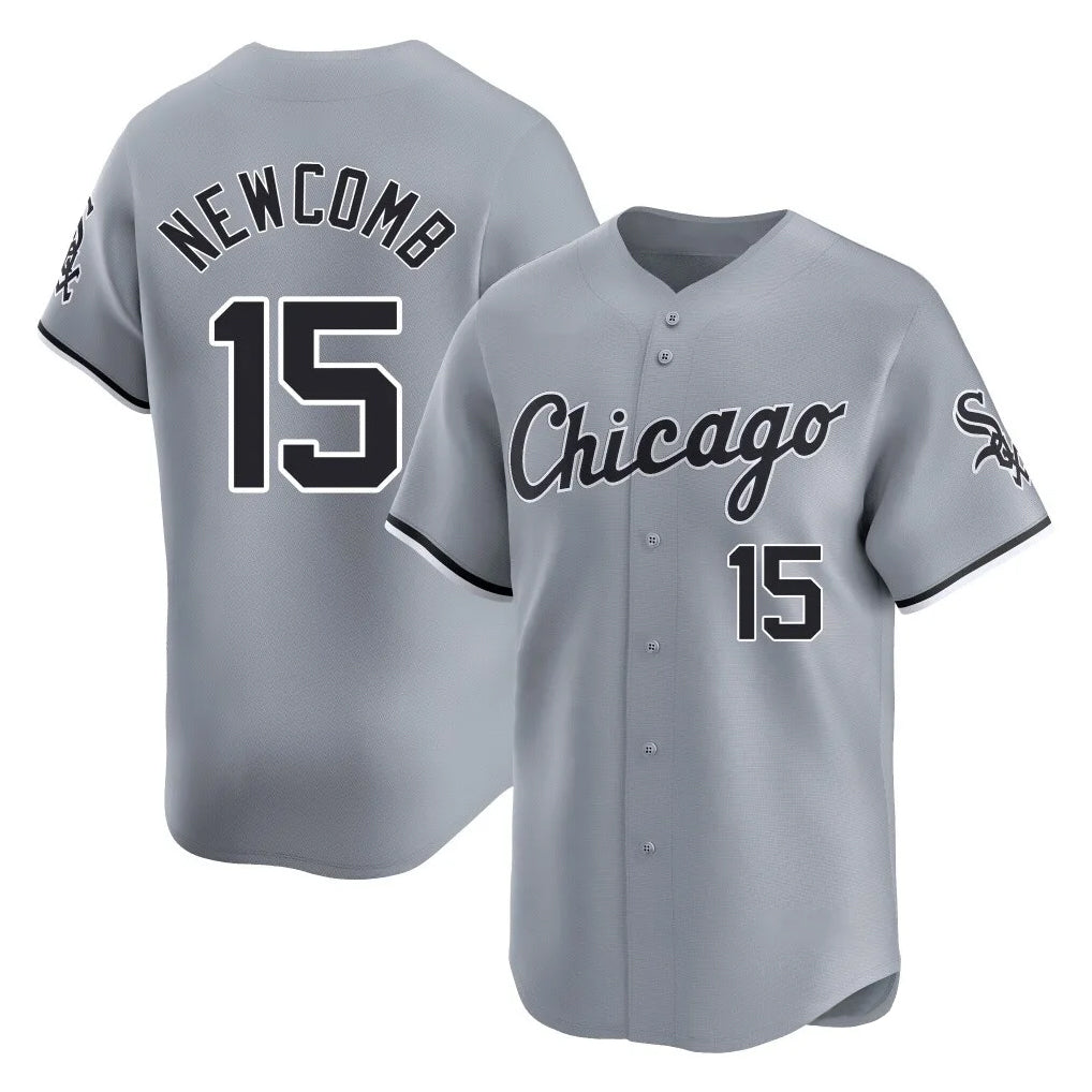 C.White Sox #15 Sean Newcomb Player Gray Road Limited Home Jdoa Stitched Jerseys