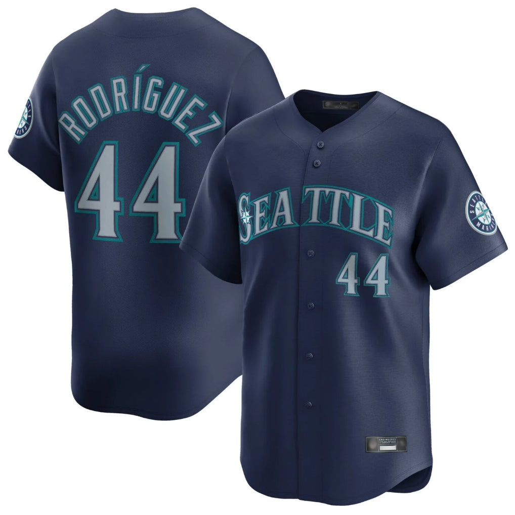 S.Mariners #44 Julio Rodr¨ªguez Player Navy Home Limited Jdoa Stitched Jerseys