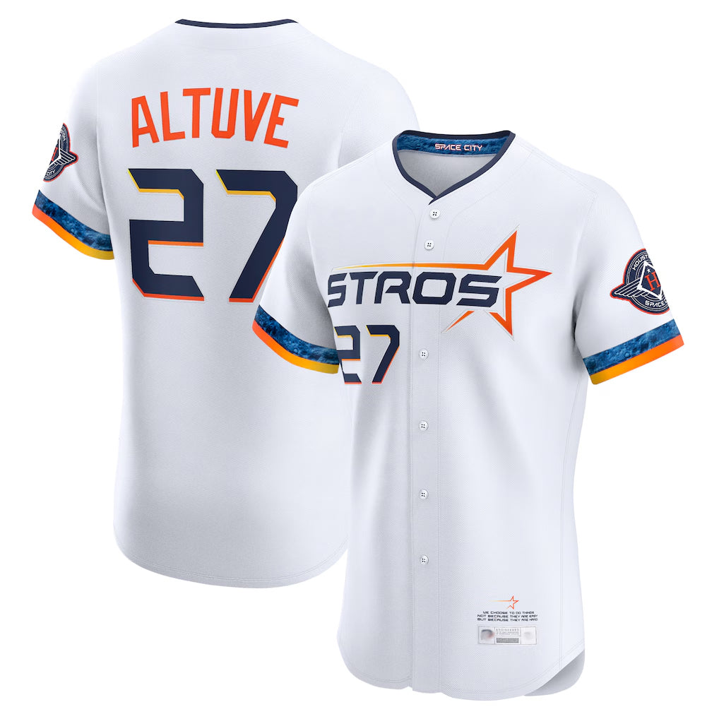 H.Astros #27 Jose Altuve Player White City Connect Limited Elite Home Jdoa Stitched Jerseys