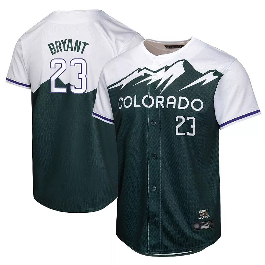 C.Rockies #23 Kris Bryant Player Green City Connect Limited Home Game Jdoa Stitched Jerseys