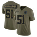 IN.Colts #51 Akeem Davis-Gaither Player Olive 2025 Salute To Service Limited Game Hdoa Stitched Jerseys