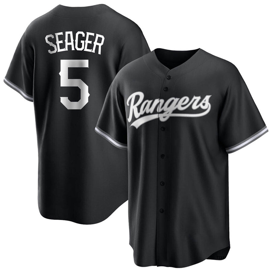 T.Rangers #5 Corey Seager Player Black Replica Game Jdoa Stitched Jerseys