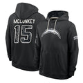 LA.Chargers #15 Ladd McConkey Player 2026 Black Logo Pullover Hoodies Limited Game Stitched Jerseys
