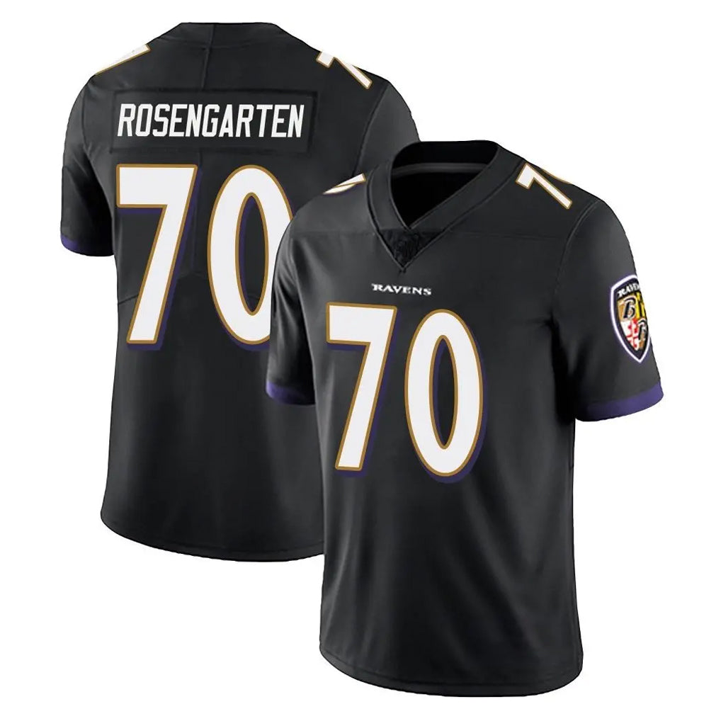 B.Ravens #70 Roger Rosengarten Player Black Vapor Untouchable Limited Home Game Jdoa Stitched Jerseys