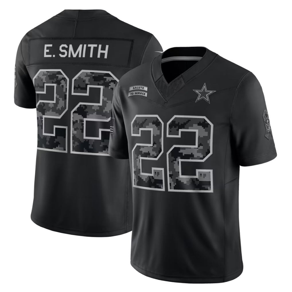 Hdoa D.Cowboys #22 Emmitt Smith Player Black Limited 2026 Salute to Service Home Game Stitched Jerseys