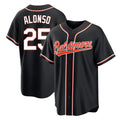 B.Orioles #25 Pete Alonso Player Black Out Home Game Jdoa Stitched Jerseys