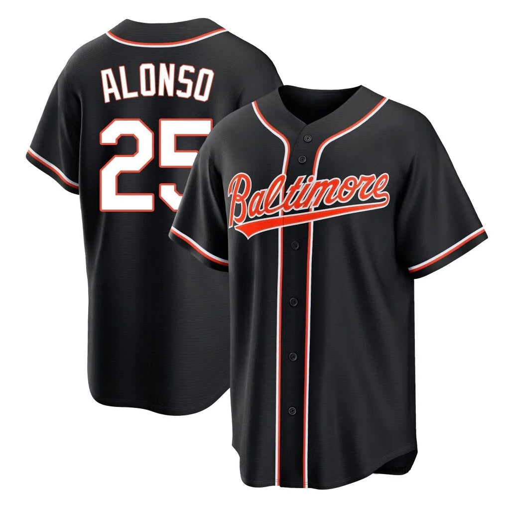 B.Orioles #25 Pete Alonso Player Black Out Home Game Jdoa Stitched Jerseys