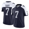 D.Cowboys #7 Rashan Gary Player Navy-White Limited Alternate Vapor F.U.S.E. Home Game Jdoa Stitched Jerseys