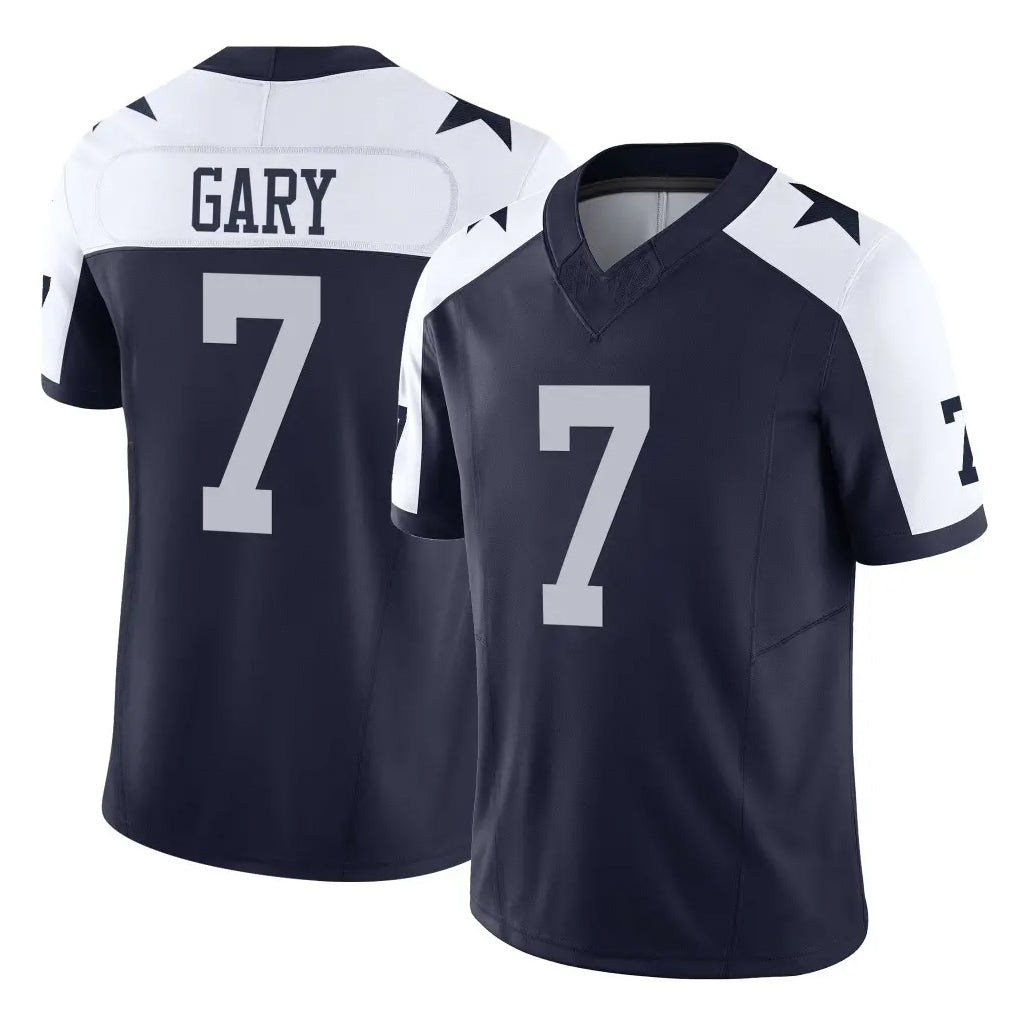 D.Cowboys #7 Rashan Gary Player Navy-White Limited Alternate Vapor F.U.S.E. Home Game Jdoa Stitched Jerseys