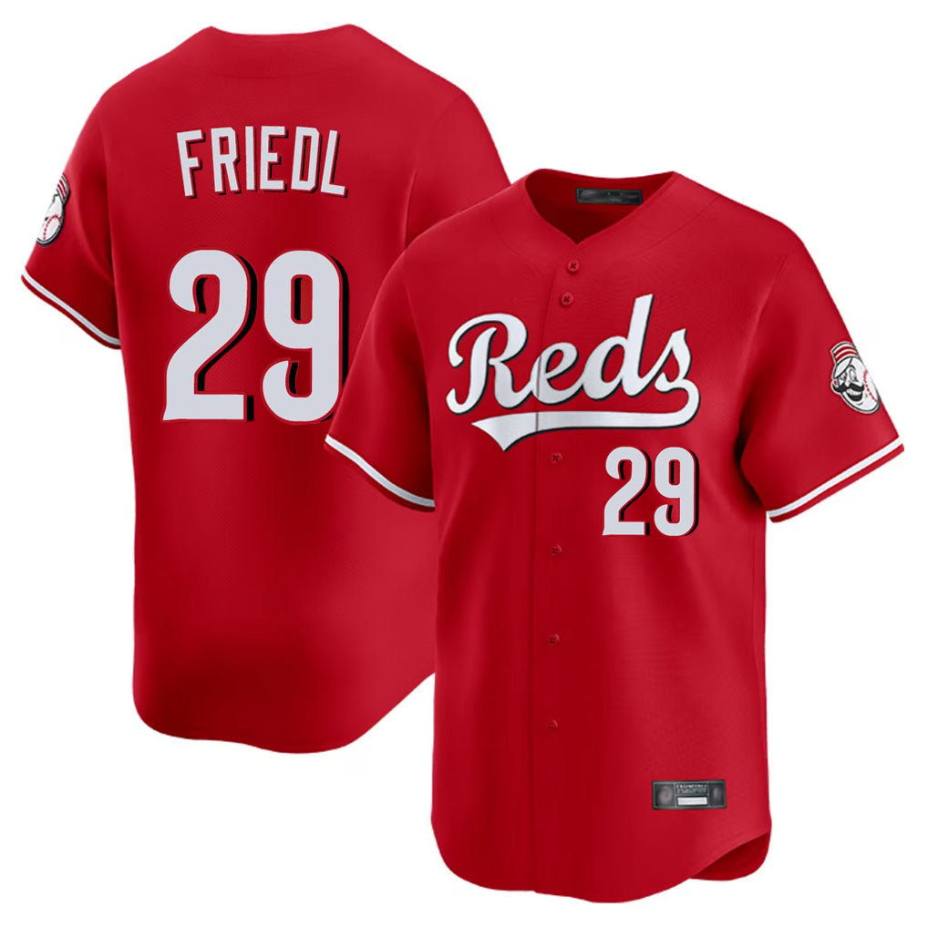 C.Reds #29 TJ Friedl Player Red Home Limited Jdoa Stitched Jerseys