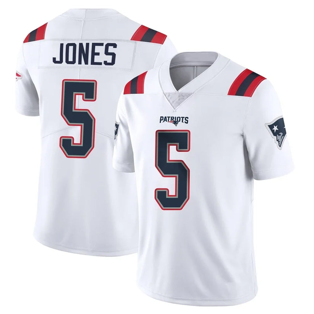 NE.Patriots #5 Dre'Mont Jones Player White Vapor Untouchable Home Game Jdoa Stitched Jerseys