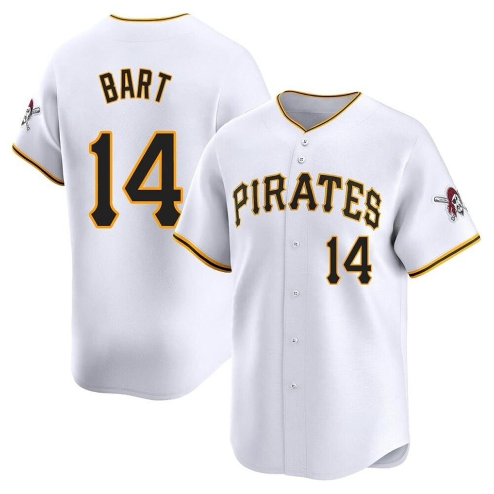 P.Pirates #14 Joey Bart Player White Home Limited Jdoa Stitched Jerseys