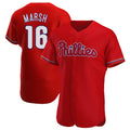 P.Phillies #16 Brandon Marsh Player Red Home Limited Elite Jdoa Stitched Jerseys