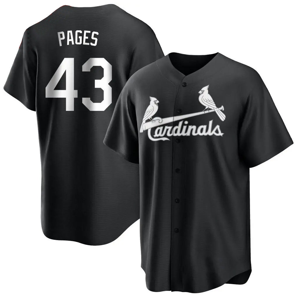 St. Louis Cardinals #43 Pedro Pages Player Black City Connect Home Limited Jdoa Stitched Jerseys