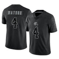 C.Browns #4 Deshaun Watson Player Black Reflective Home Game Jdoa Stitched Jerseys