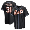 NY.Mets #31 Mike Piazza Player Black Fashion Out Game Jdoa Stitched Jerseys