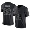 B.Bills #22 Ray Davis Player Black RFLCTV Limited Jdoa Stitched Jerseys