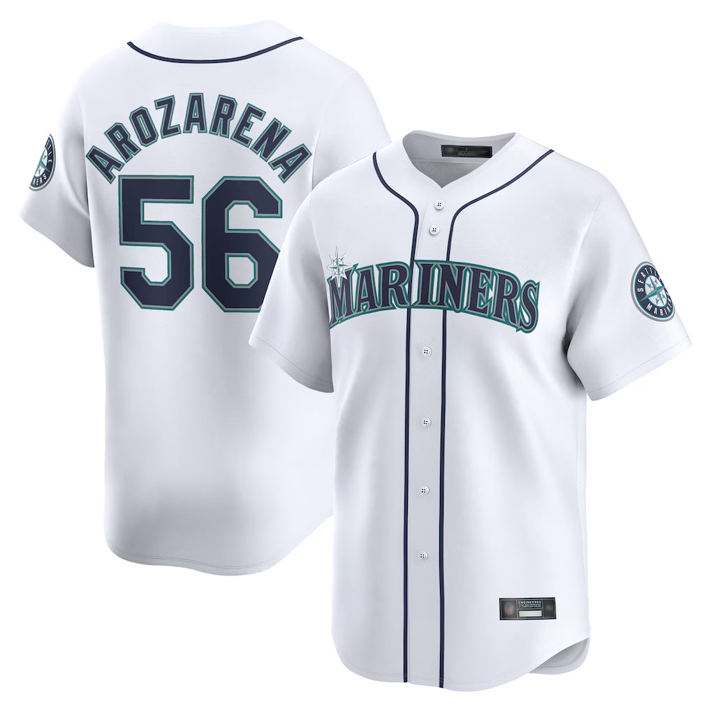 S.Mariners #56 Randy Arozarena Player White Home Limited Jdoa Stitched Jerseys