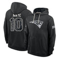 NE.Patriots #10 Drake Maye Player 2026 Black Logo Pullover Hoodies Limited Game Jdoa Stitched Jerseys