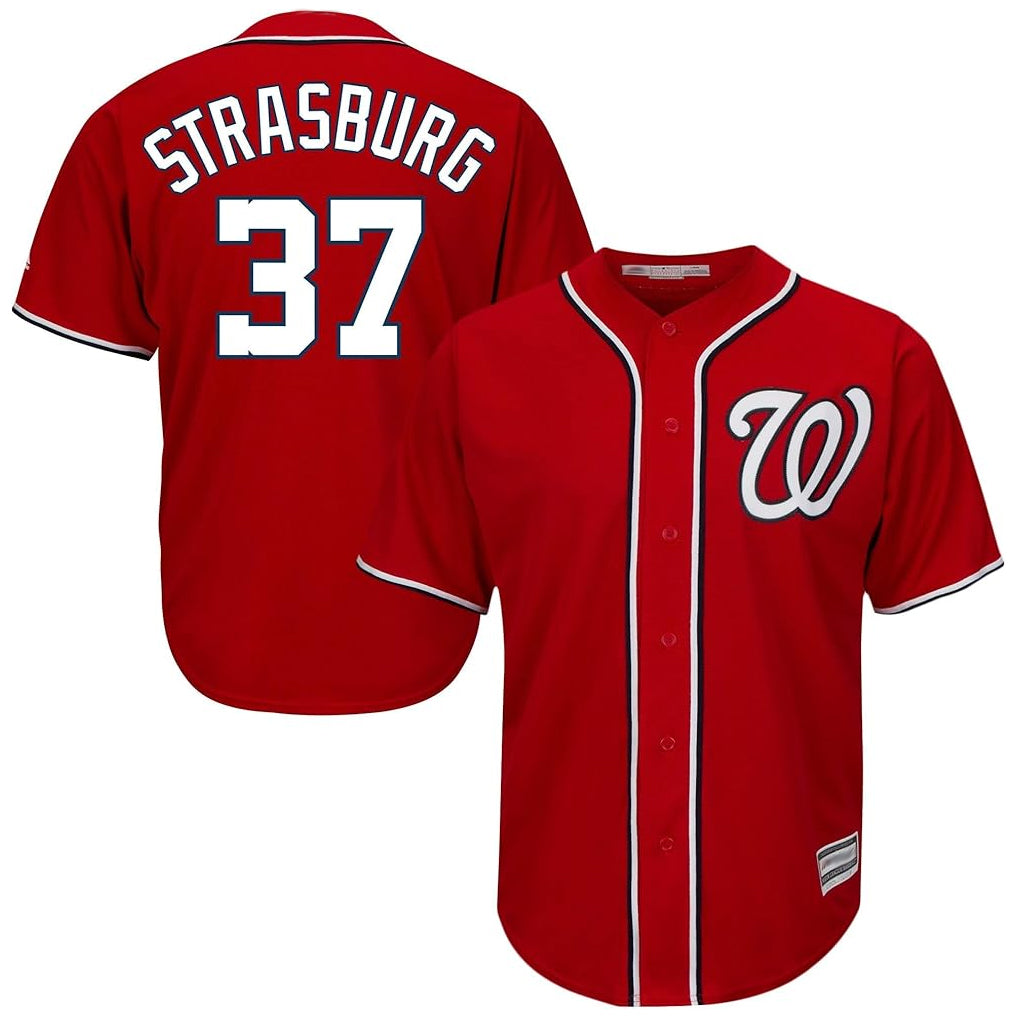 W.Nationals #37 Stephen Strasburg Player Red Cool Alternate Player Jdoa Stitched Jerseys