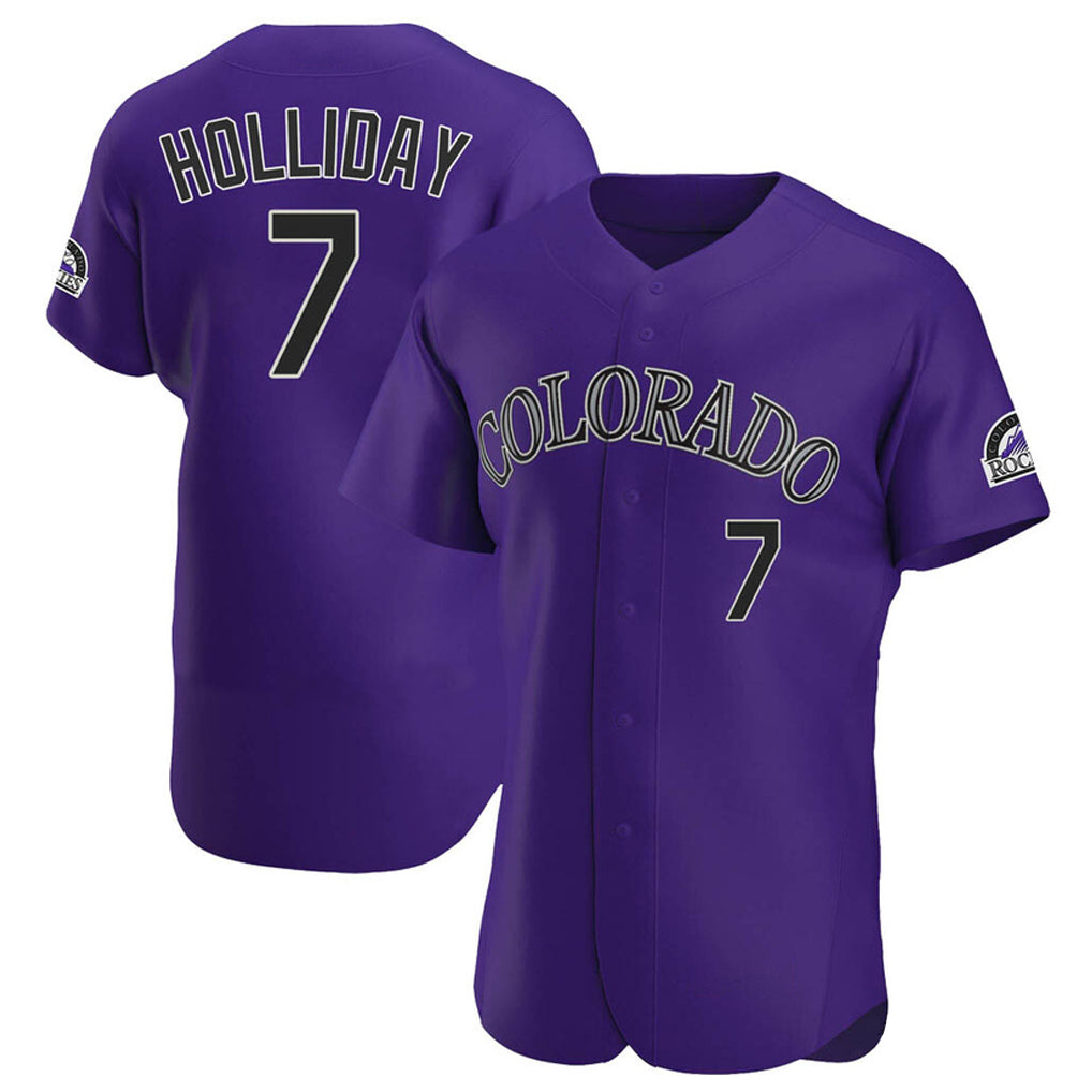 C.Rockies #7 Matt Holliday Player Purple Limited Elite Home Jdoa Stitched Jerseys