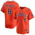 H.Astros #8 Christian Walker Player Orange Home Limited Jdoa Stitched Jerseys