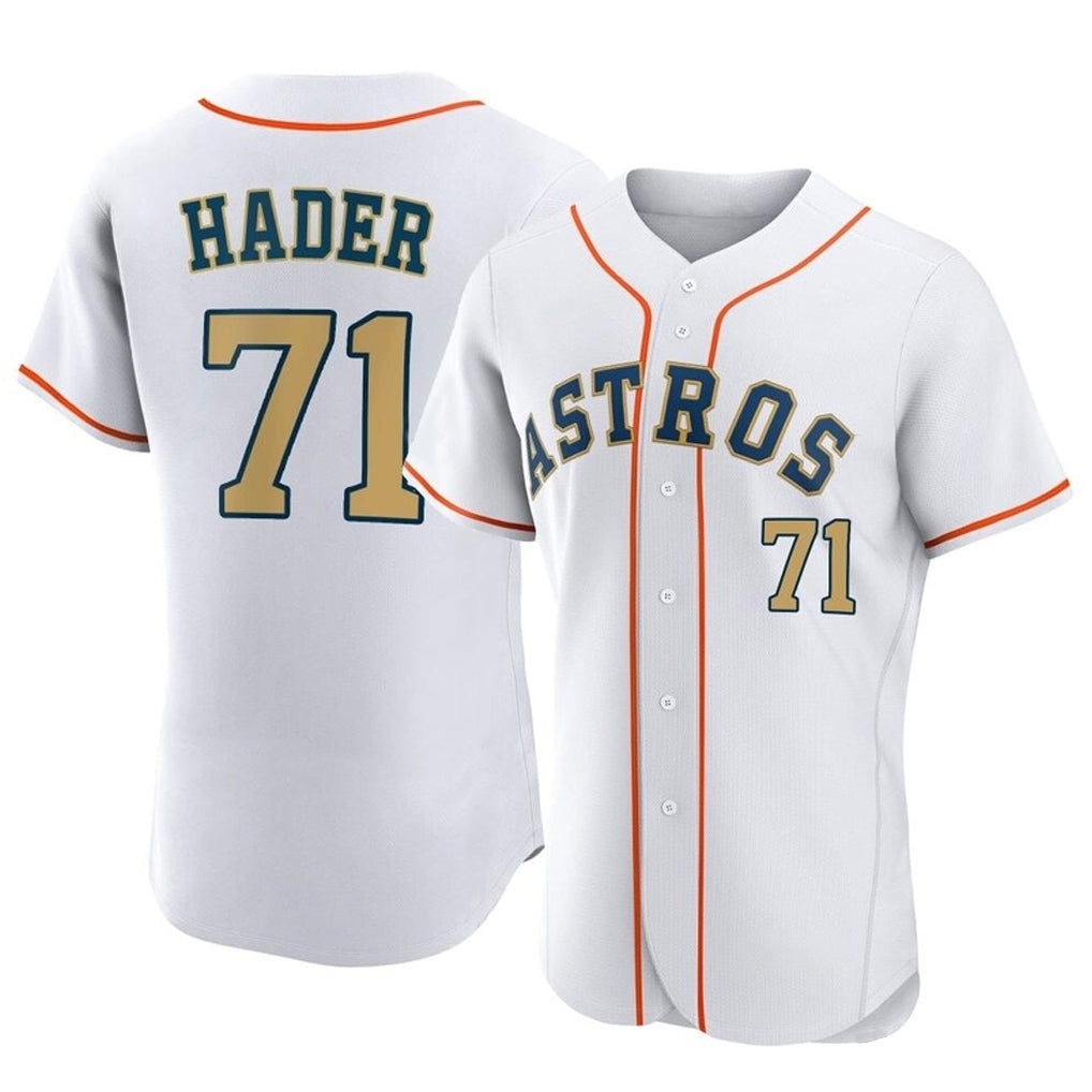 H.Astros #71 Josh Hader Player Gold Collection Limited Elite Home Jdoa Stitched Jerseys
