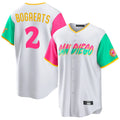 S.Diego Padres #2 Xander Bogaerts Player White City Connect Home Game Jdoa Stitched Jerseys