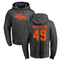 D.Broncos #49 Alex Singleton Player Ash One Color Pullover Hoodie Limited Jdoa Stitched Jerseys