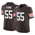 C.Browns #55 Spencer Fano Player Brown Vapor F.U.S.E. Limited Home Game Jdoa Stitched Jerseys