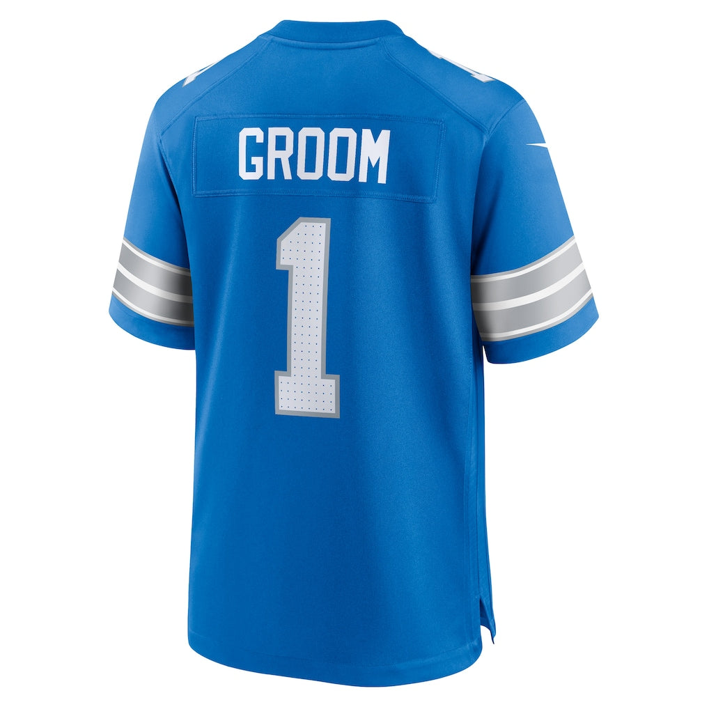 Jdoa D.Lions #1 Groom Blue Team Game Jersey