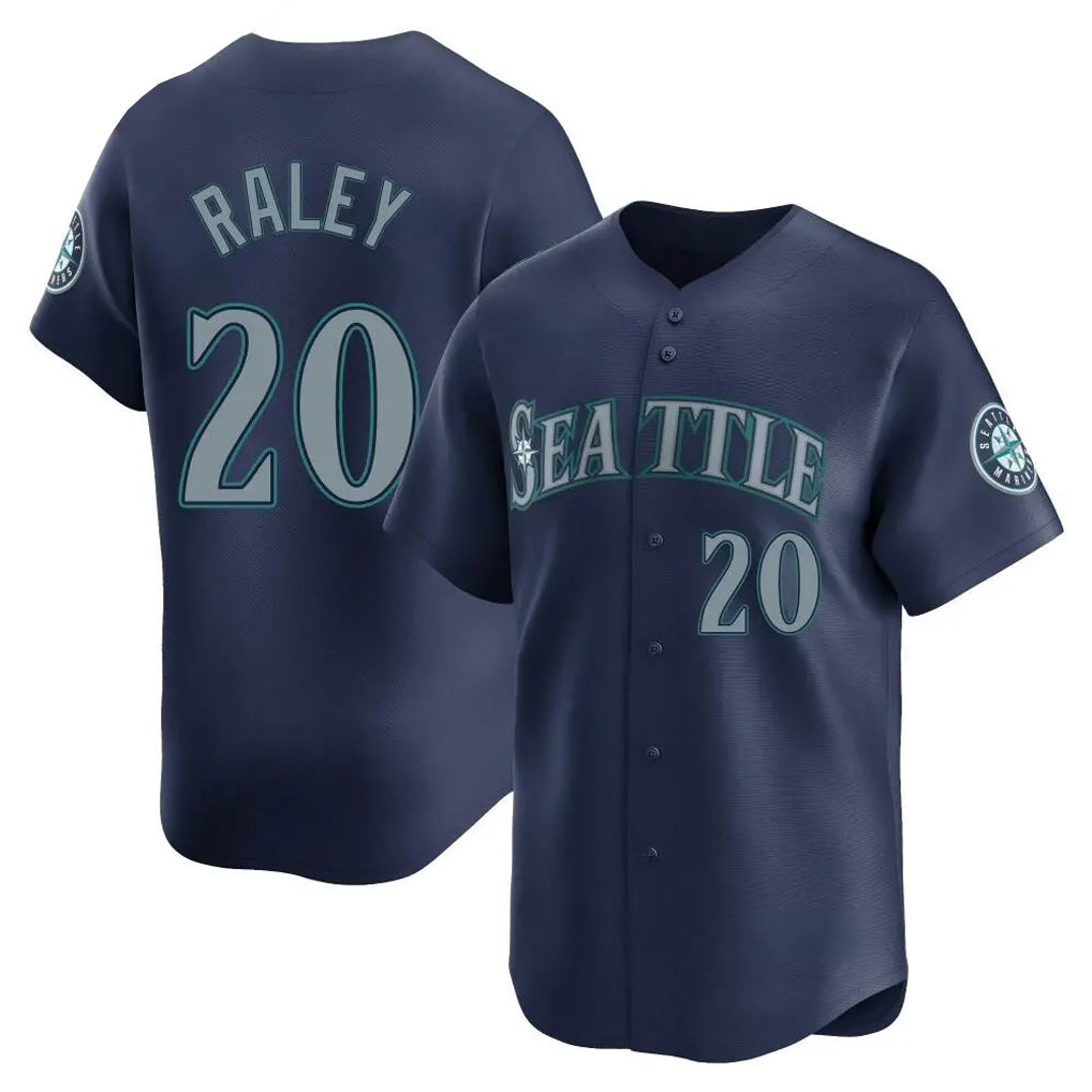 S.Mariners #20 Luke Raley Player Navy Home Limited Jdoa Stitched Jerseys